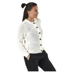 Petula Ls Knit Cardigan White