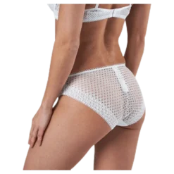 Pique Lace Bikini Brief White