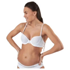 Pique Lace Lightly Lined Demi White