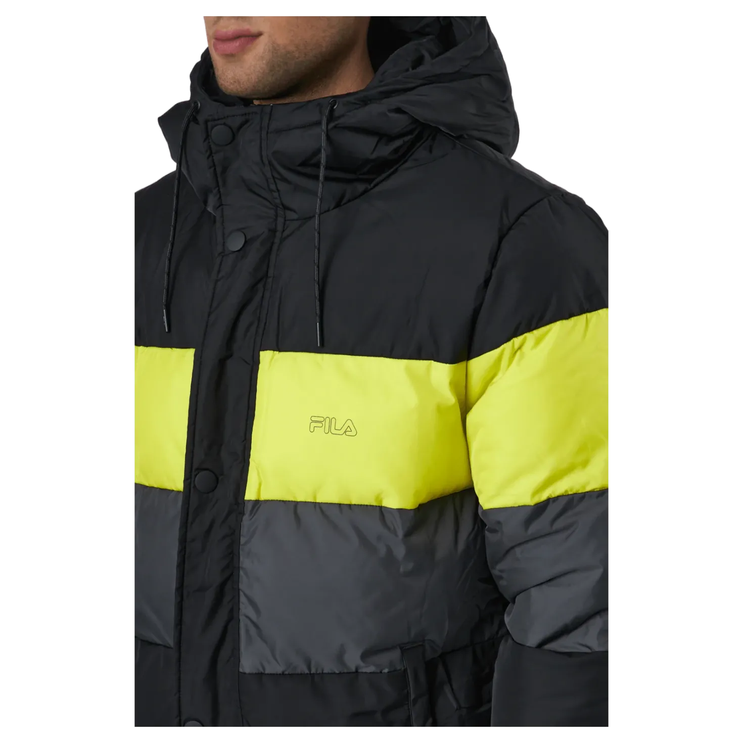 Pirro Blocked Puff Jacket Black-asphalt-sulphur Spring