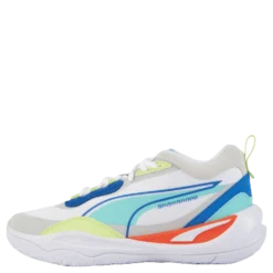 Playmaker Jr Puma White-mint-victoria Blue