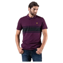 Plus Stripe Polo Blue