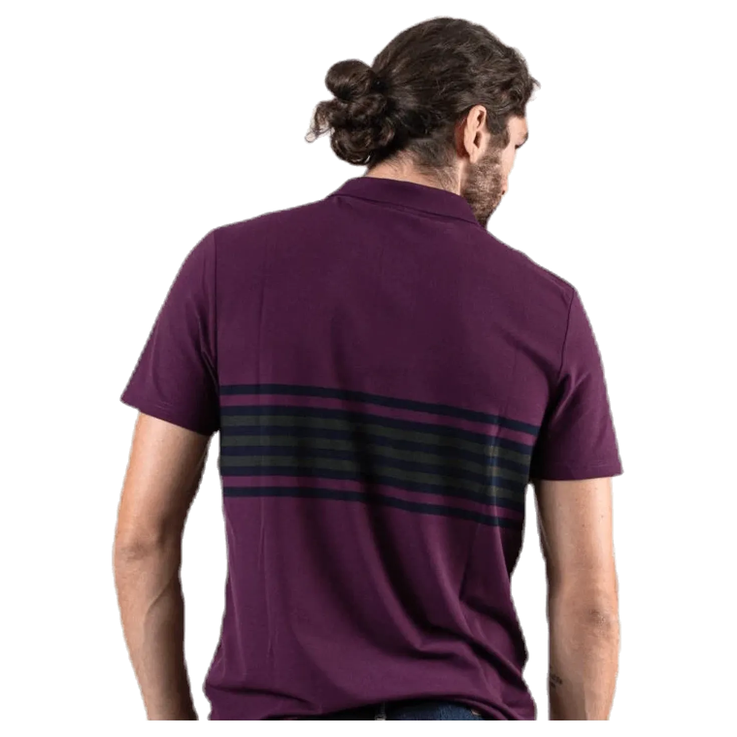 Plus Stripe Polo Blue