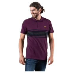 Plus Stripe Polo Blue
