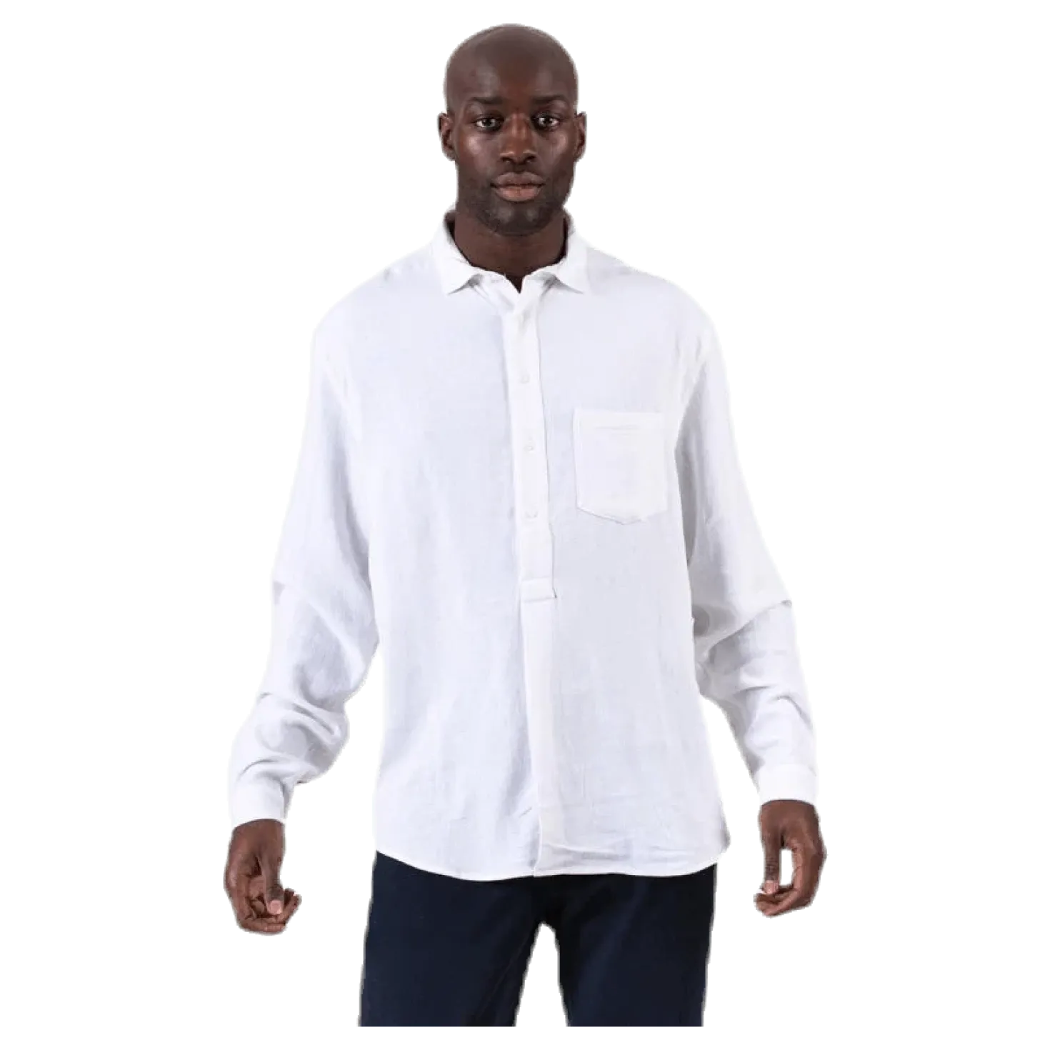 Pop Over Shirt White