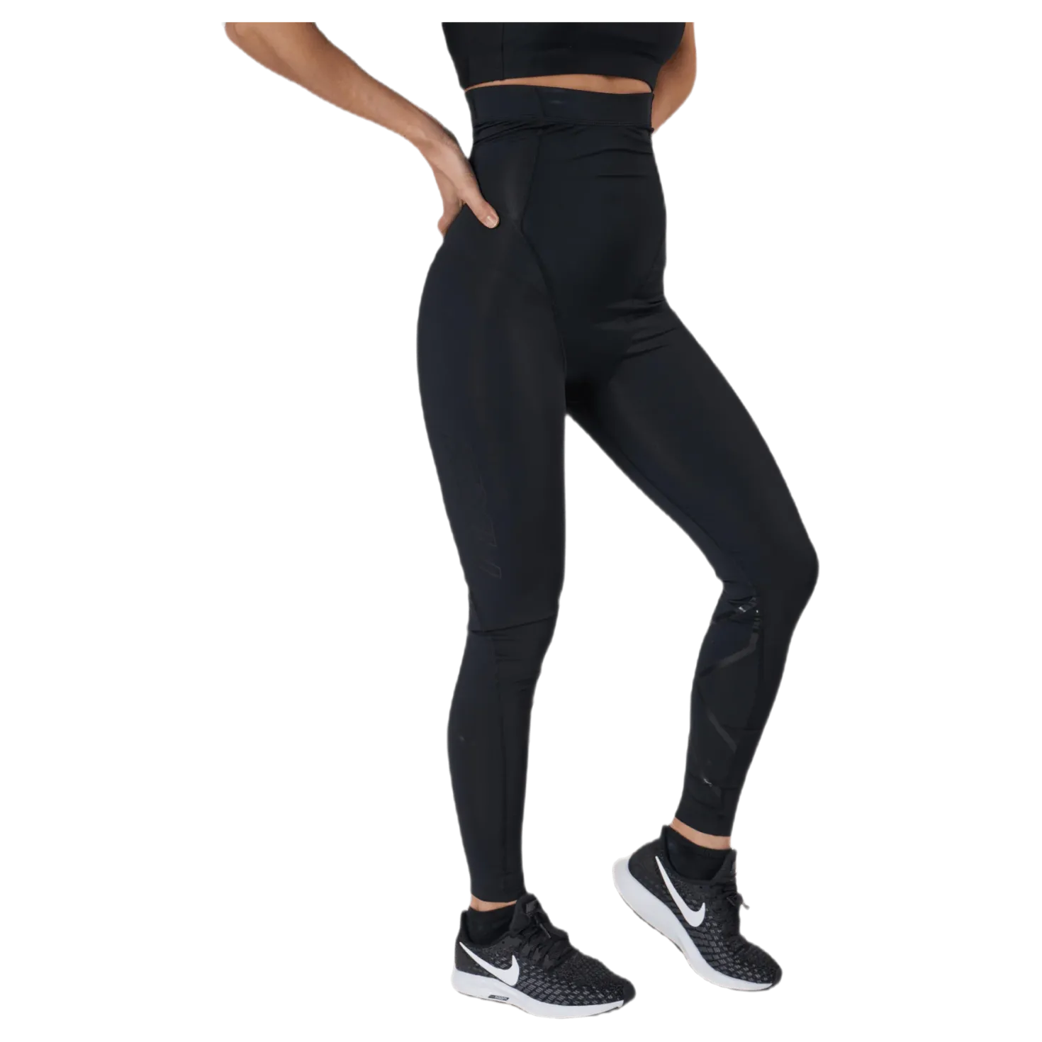 Postnatal Maternity Comp Tights Black