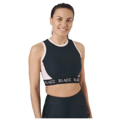 Power X Crop Top Black / Pink
