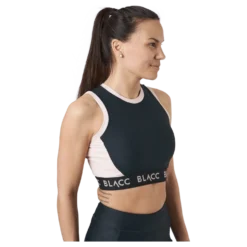 Power X Crop Top Black / Pink
