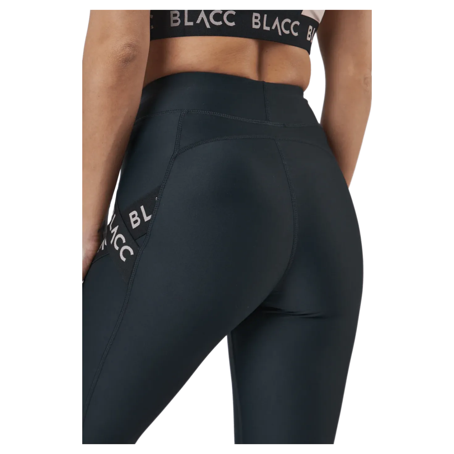 Power X High Waist Tights Black / Pink