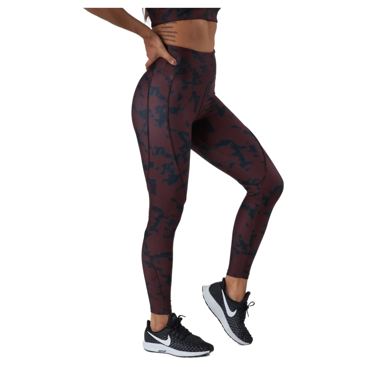 Printed Piping Tights Black Miniature Myth