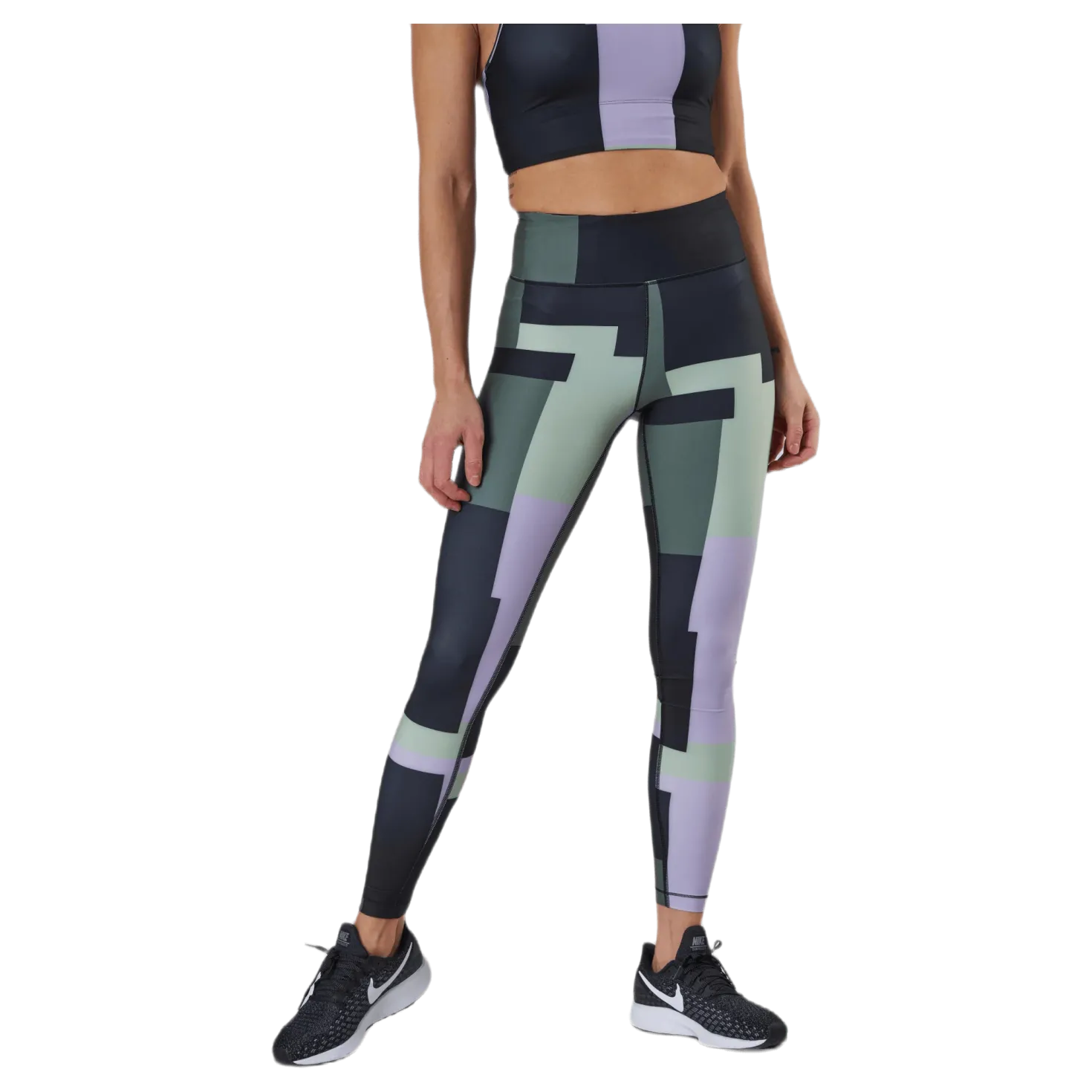 Printed Sport Tights Green
