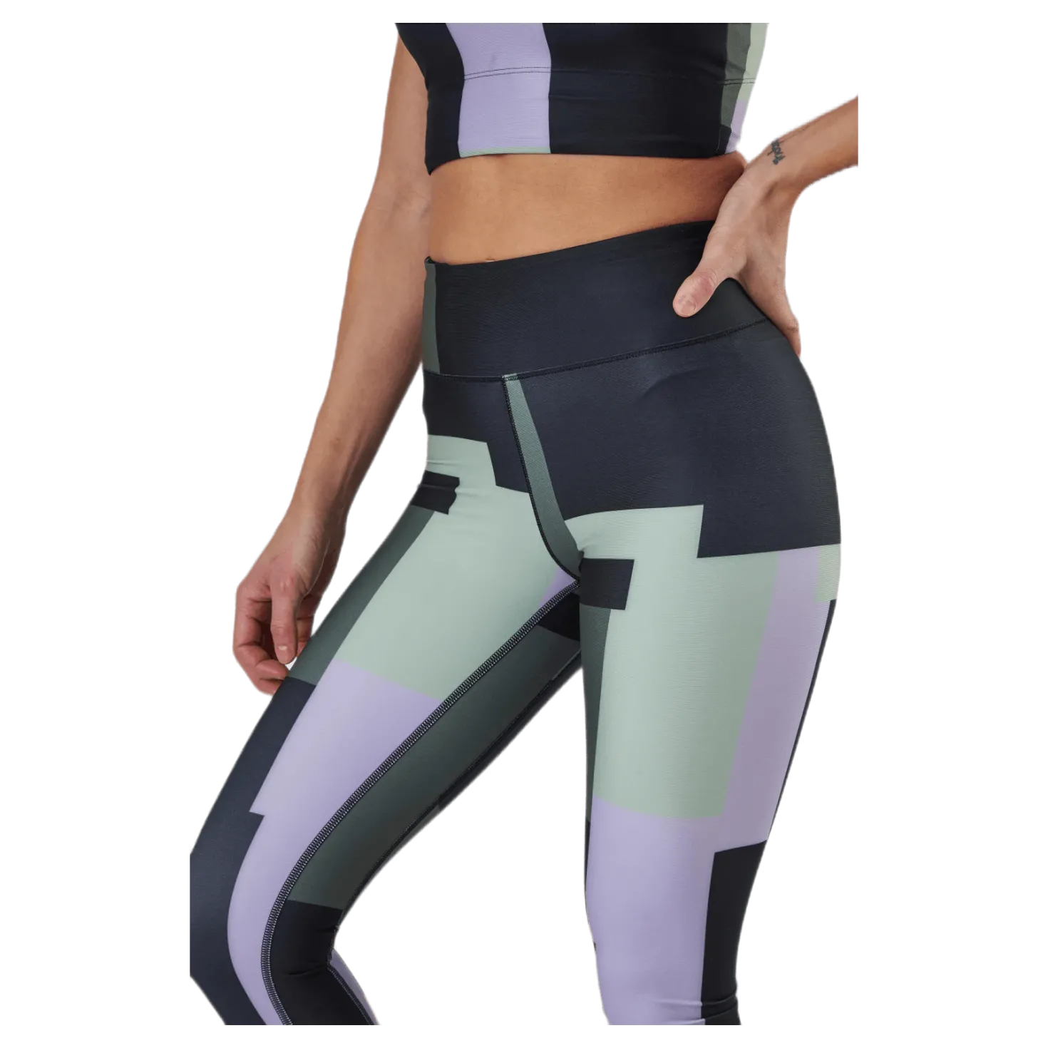 Printed Sport Tights Green
