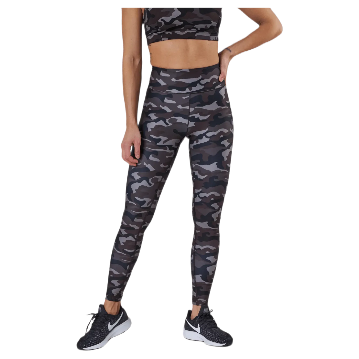 Printed Sport Tights Grey
