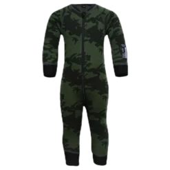 Print Merino Wool Overall Green