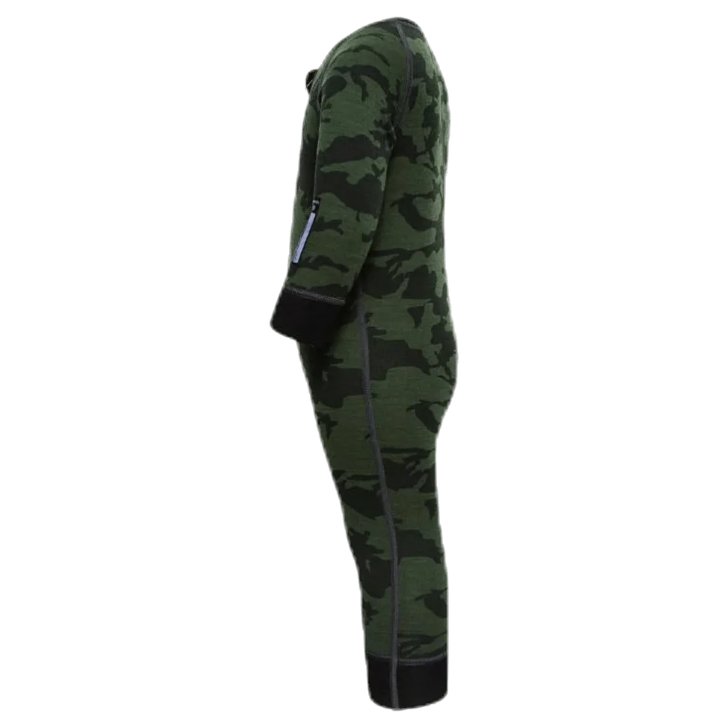 Print Merino Wool Overall Green