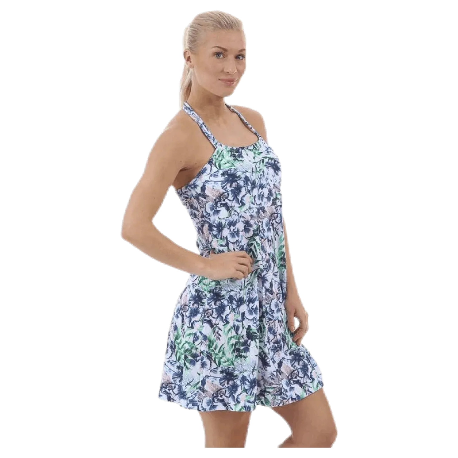 Pristine Dress Patterned/White