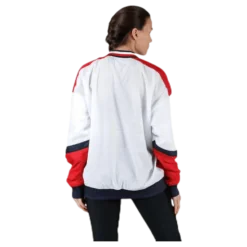 Pull Over Jacket With Iconic Rib Red