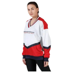 Pull Over Jacket With Iconic Rib Red