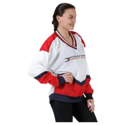 Pull Over Jacket With Iconic Rib Red