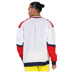 Pull Over Jacket With Rib Red