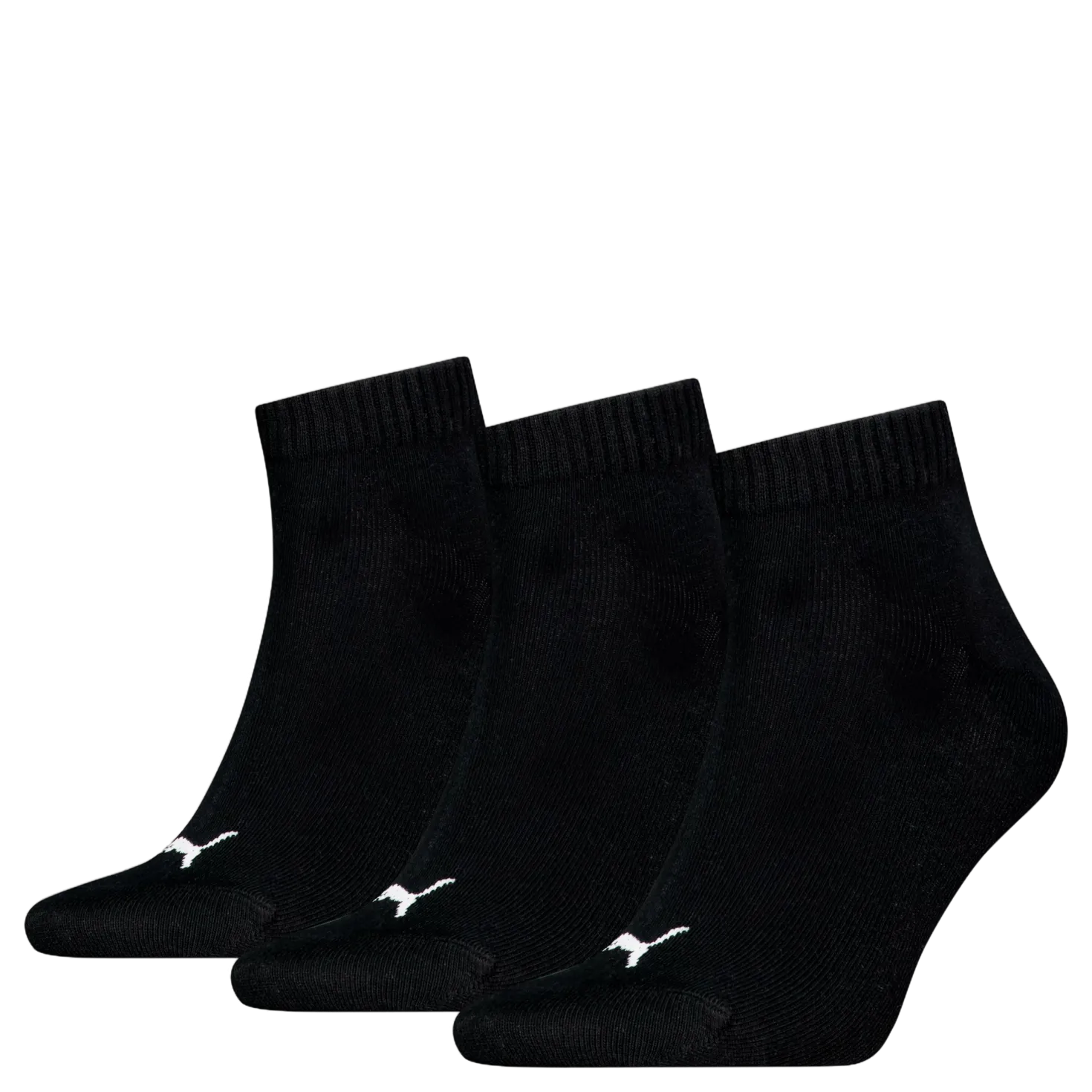 Puma Unisex Quarter Plain 3p Black