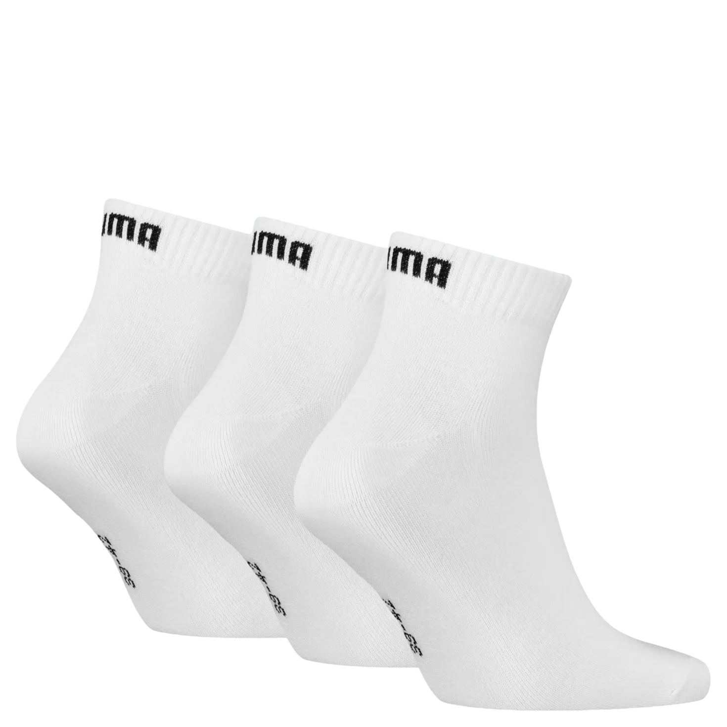 Puma Unisex Quarter Plain 3p White
