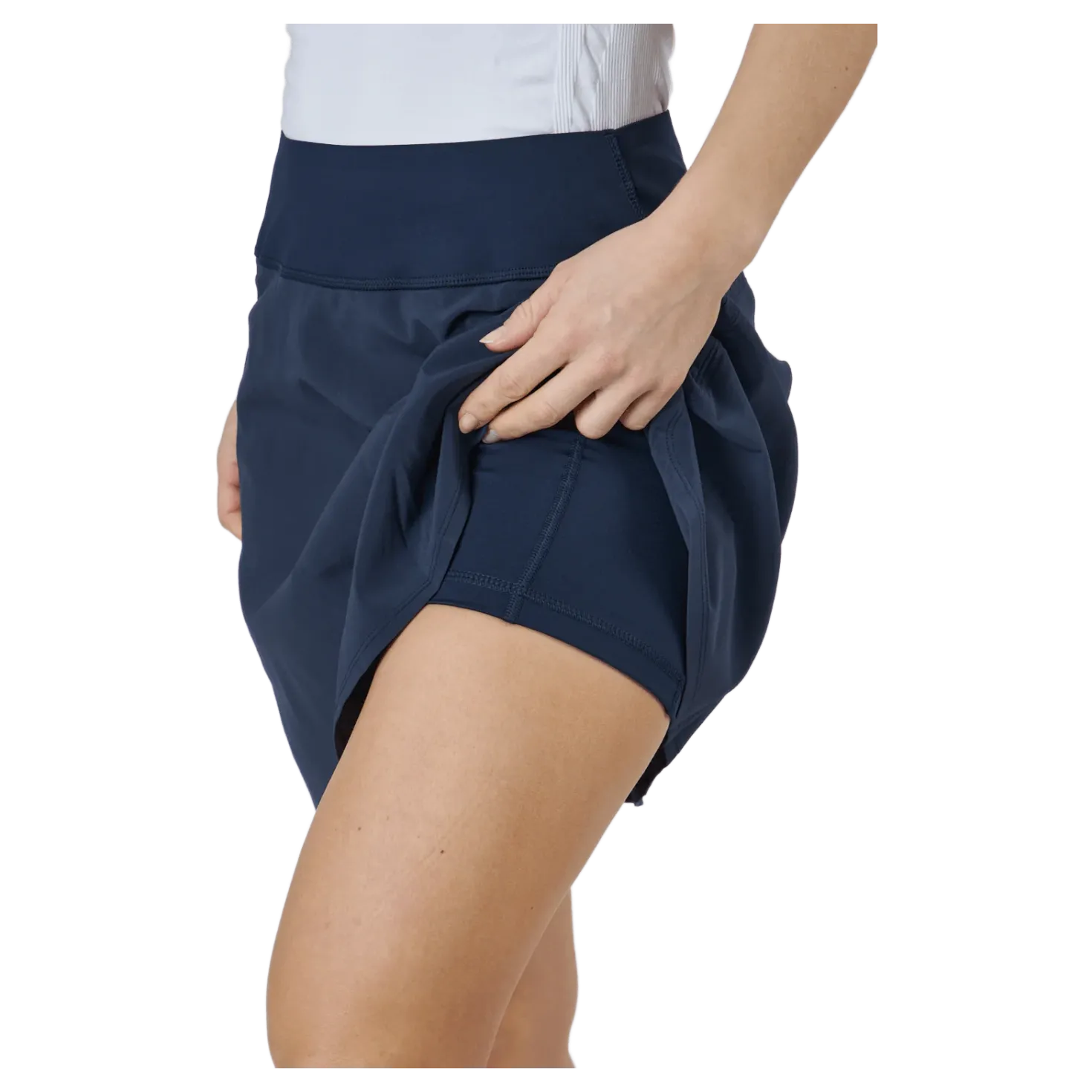 Pwrshape Solid Skirt Navy Blazer