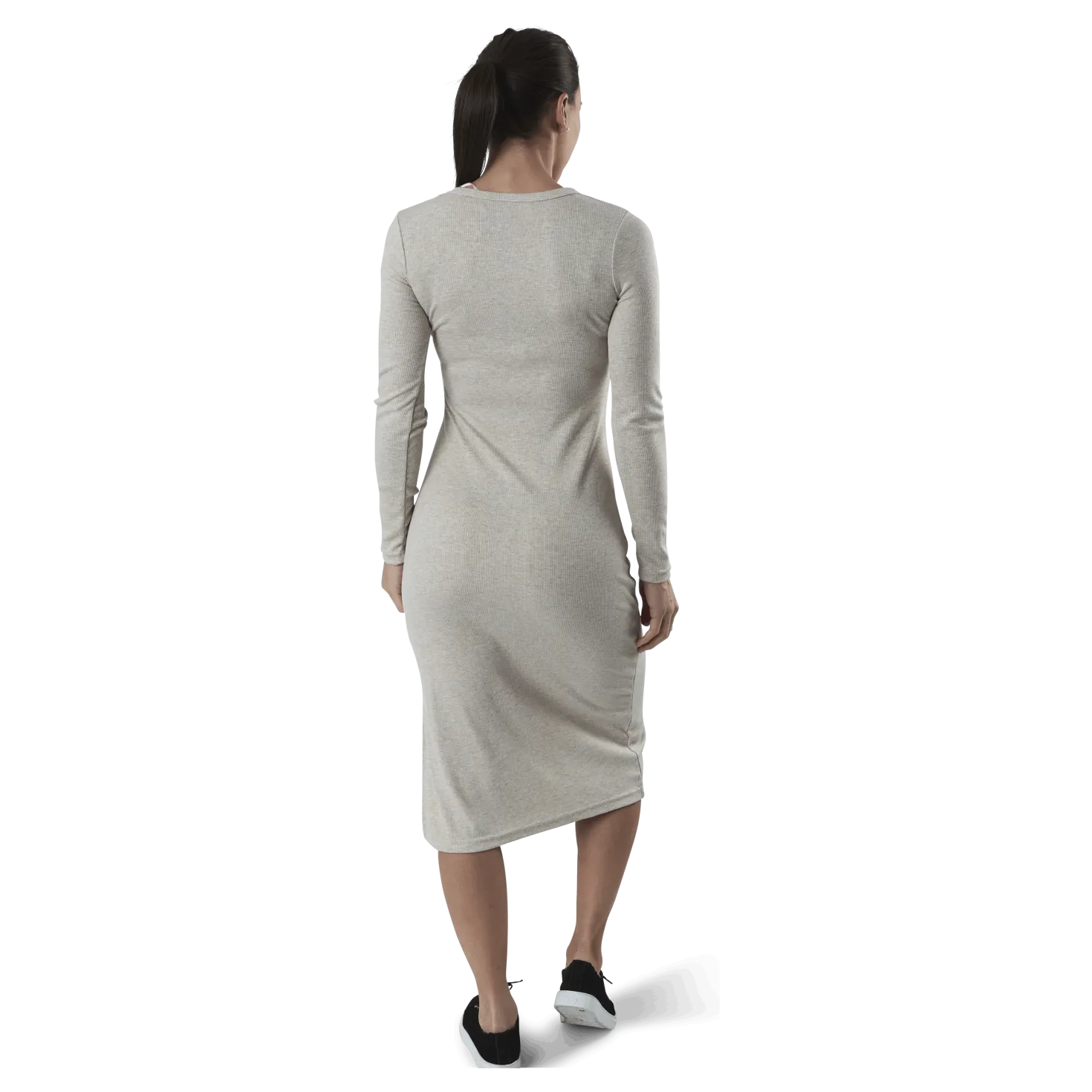 Quinn Rib Dress Beige