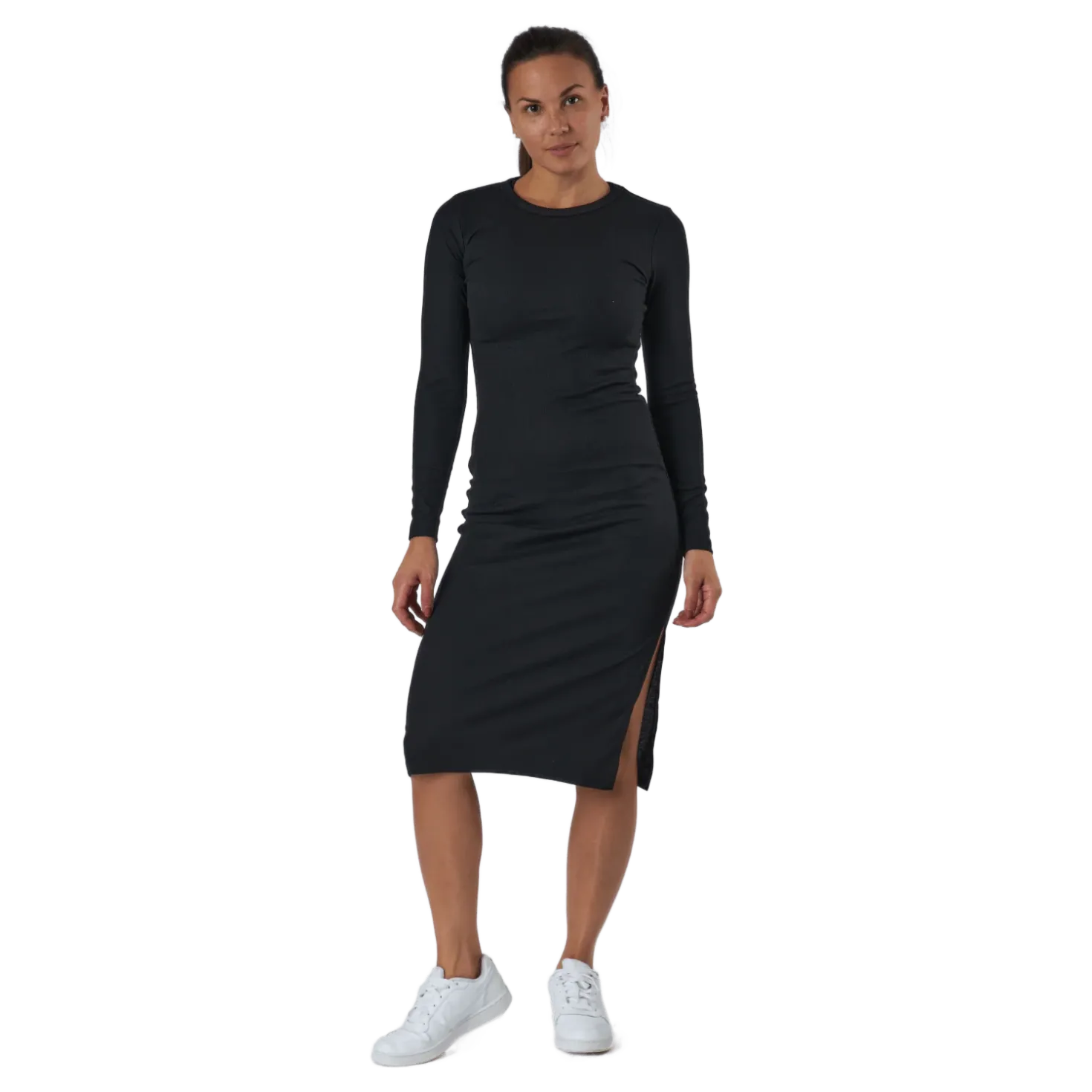 Quinn Rib Dress Black