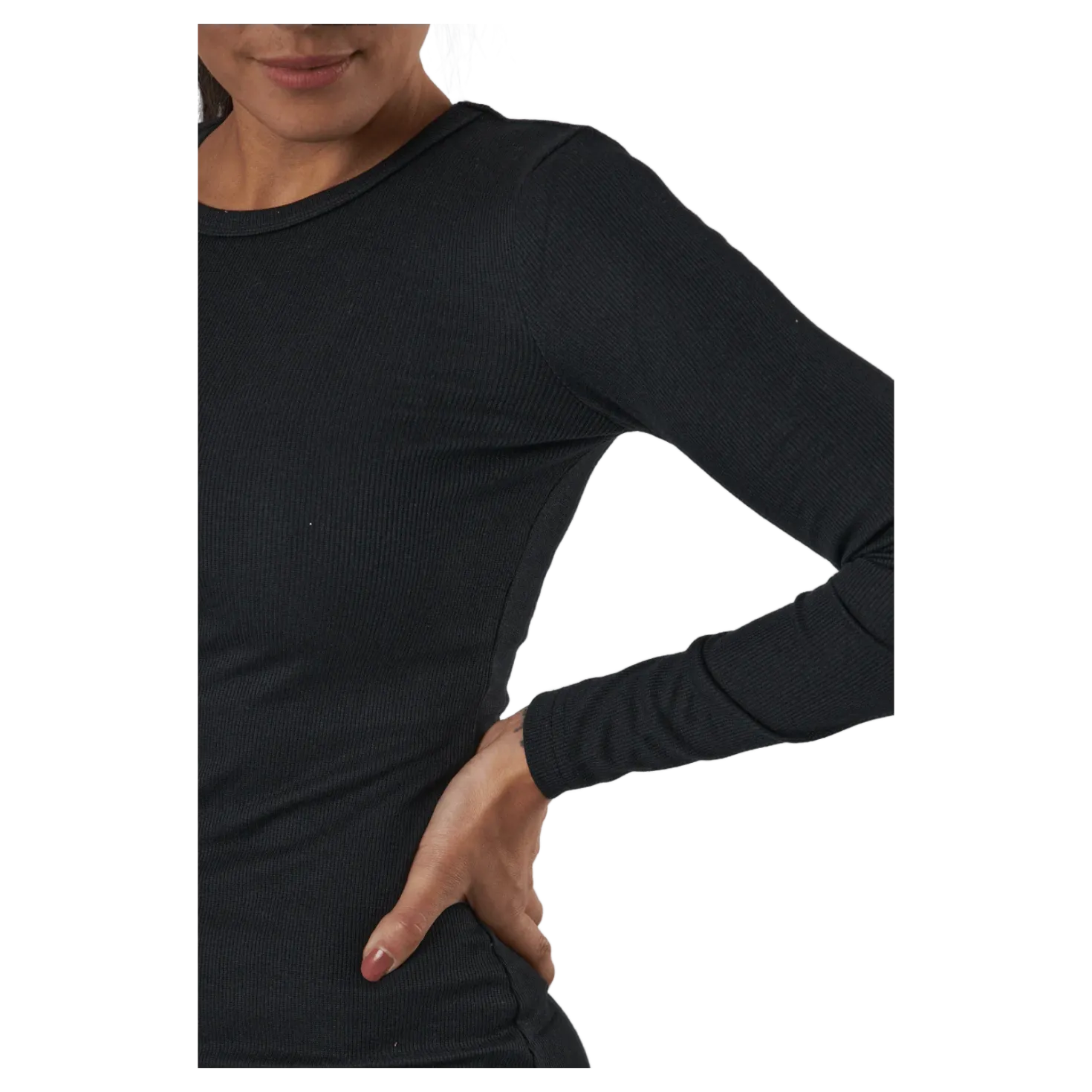 Quinn Rib Dress Black