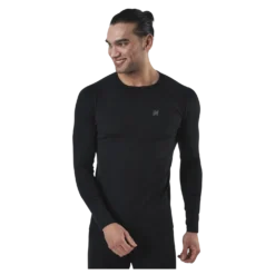 Ragnar Long Sleeve Base Layer 100% Merino Wool Black