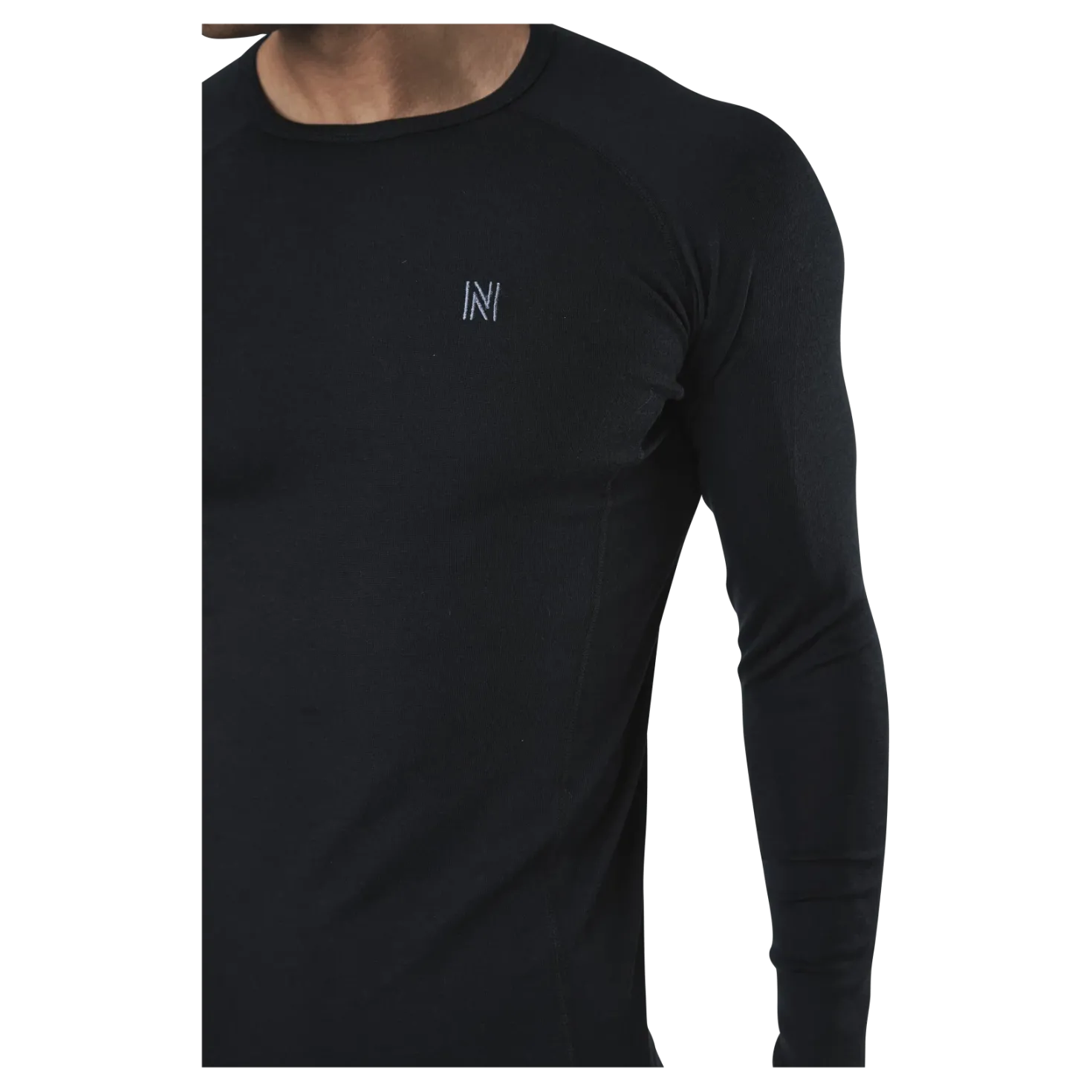 Ragnar Long Sleeve Base Layer 100% Merino Wool Black