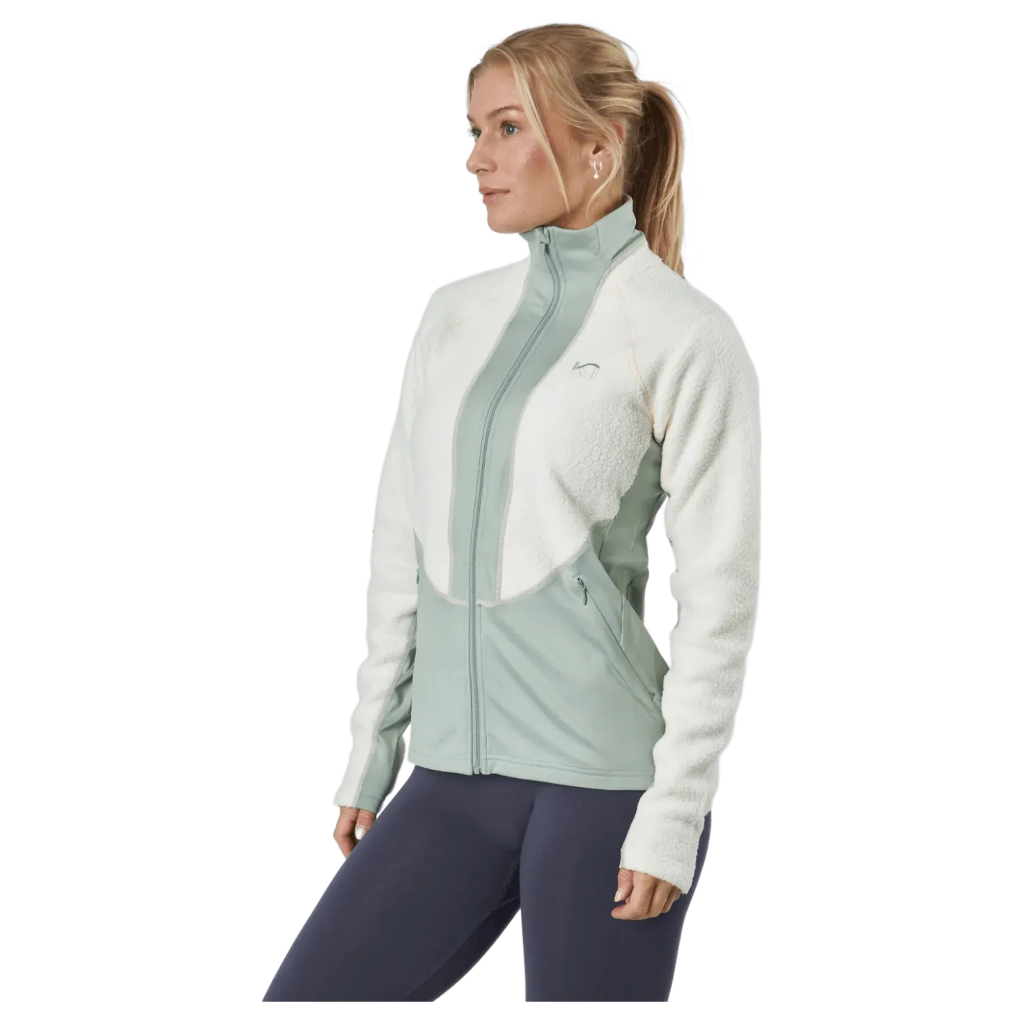 Ragnhild Full Zip Midlayer Nwhite