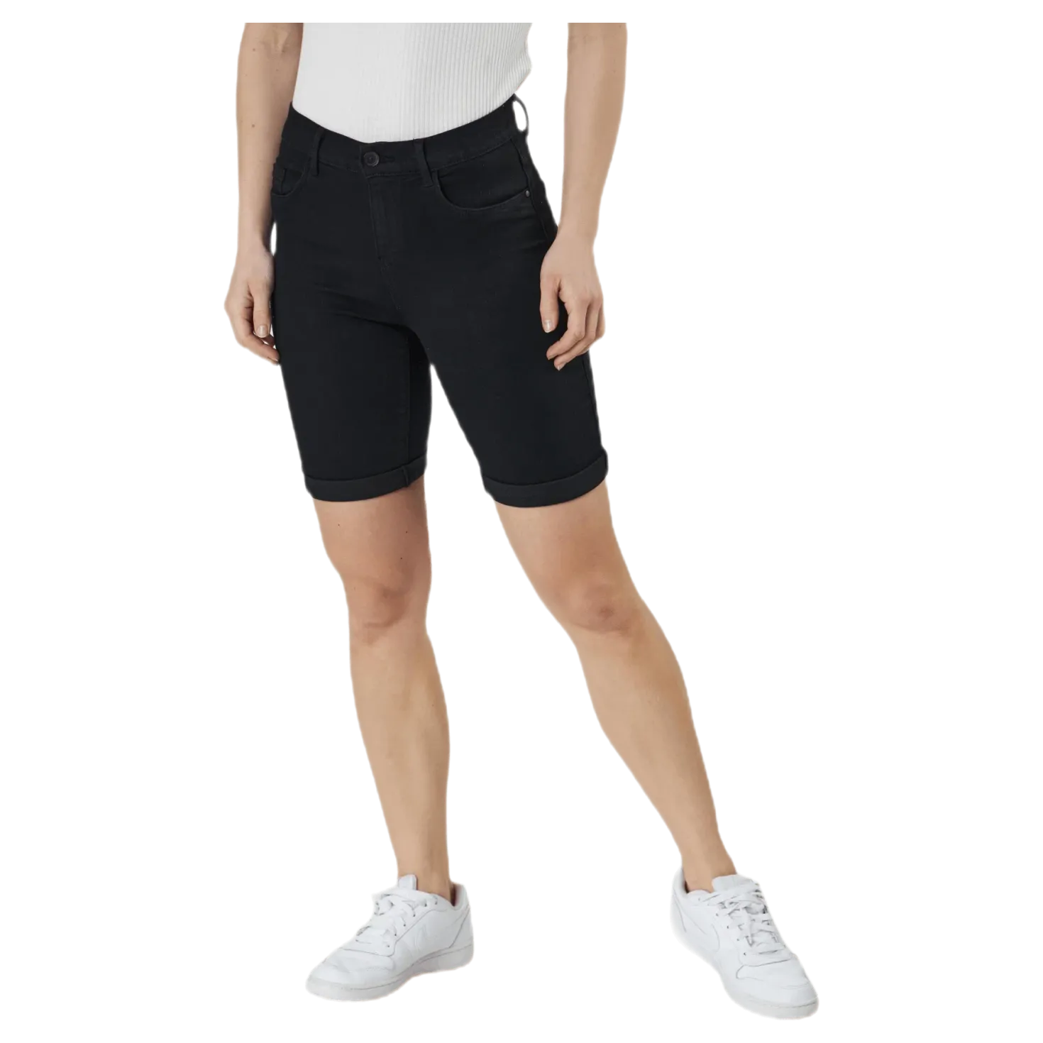 Rain Mid Long Shorts Black