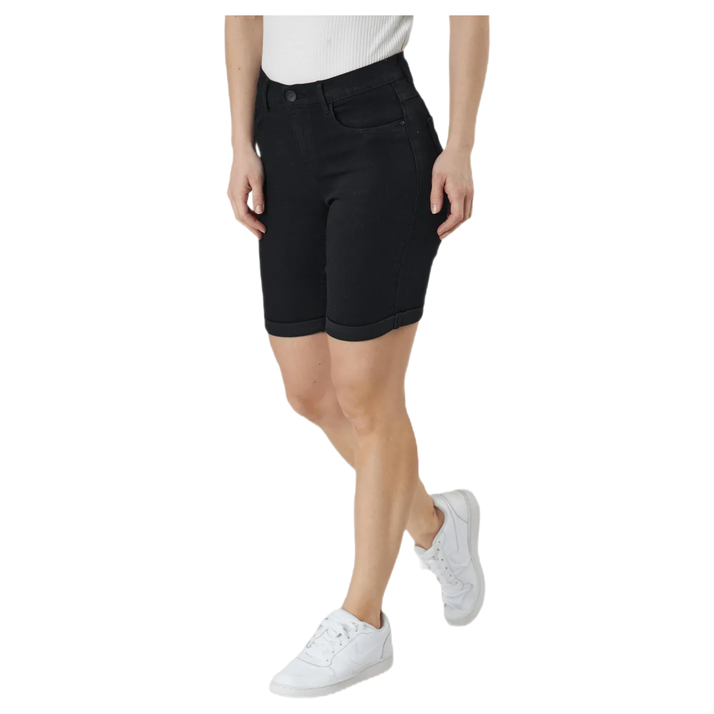 Rain Mid Long Shorts Black
