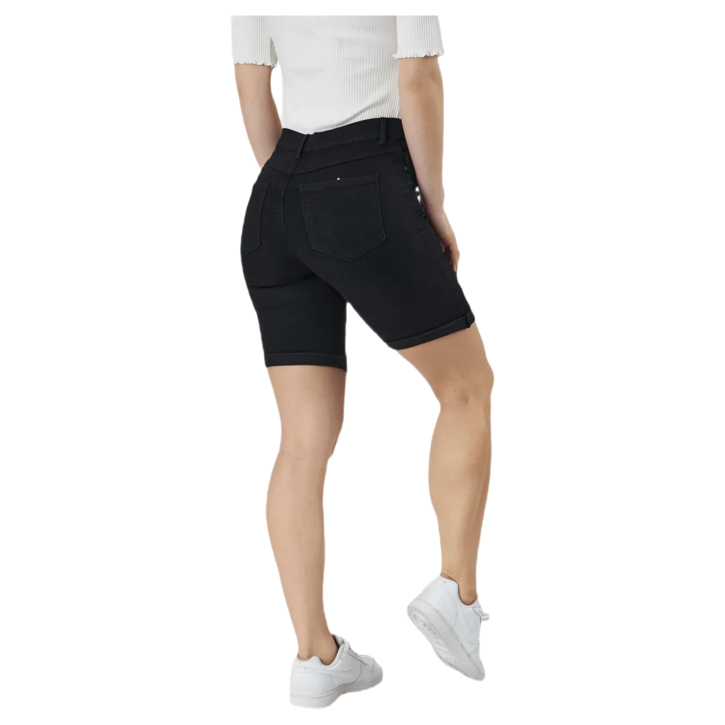 Rain Mid Long Shorts Black