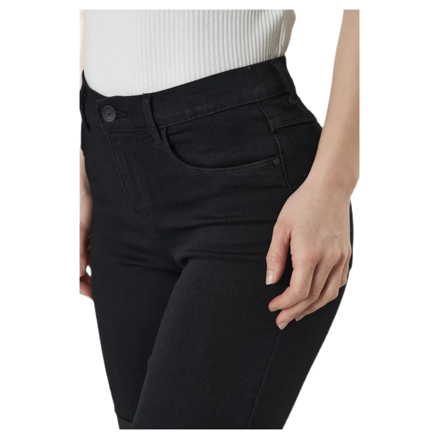 Rain Mid Long Shorts Black