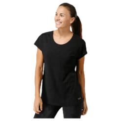 Raw Elastic Tee Black