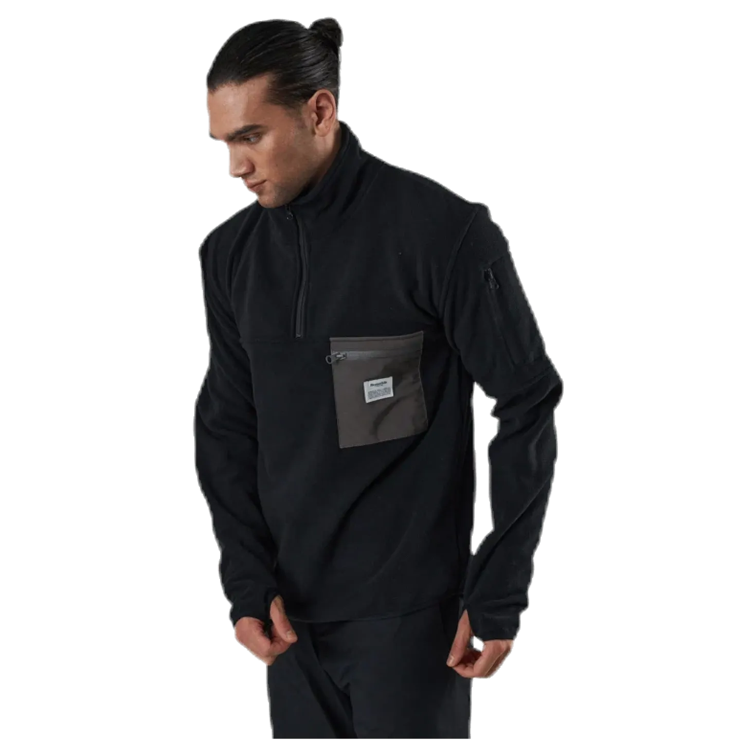 Recycled Polyester Pullover Black