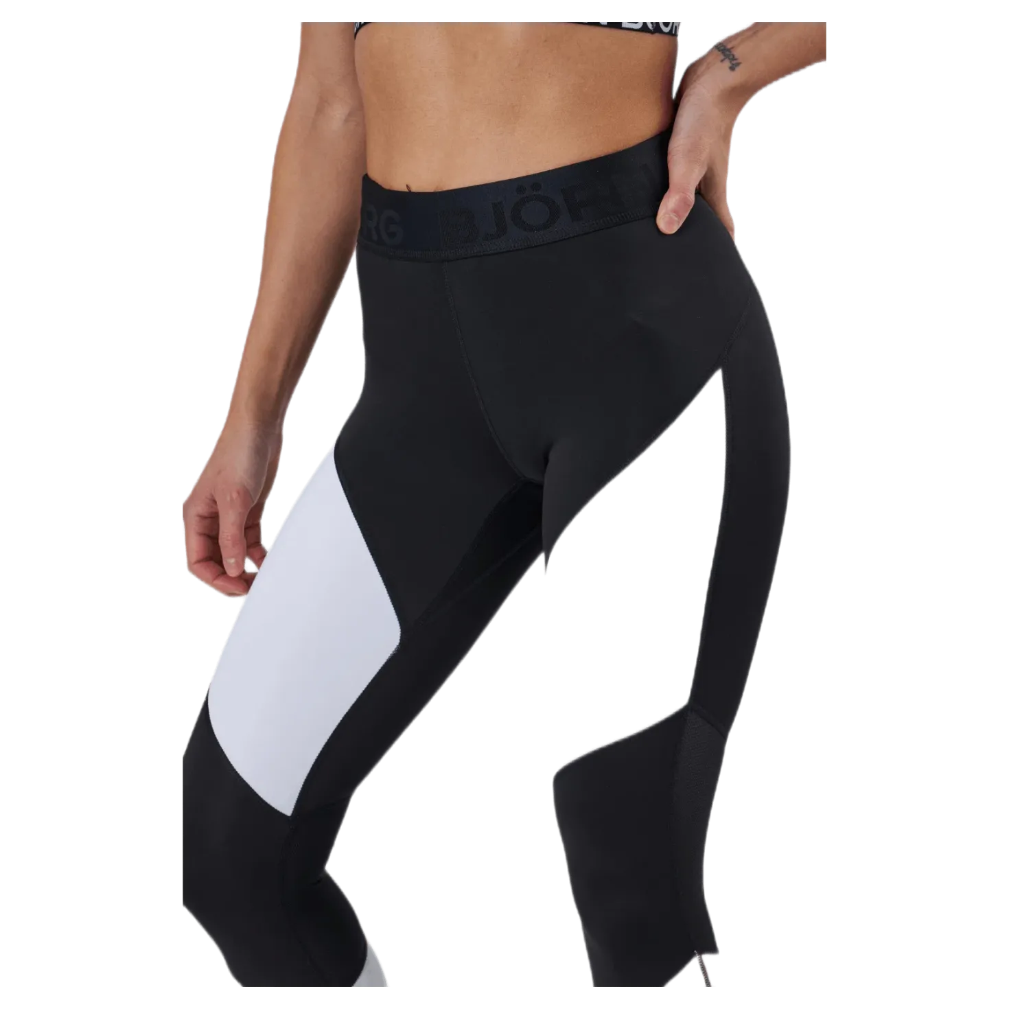 Regular Block Tights White