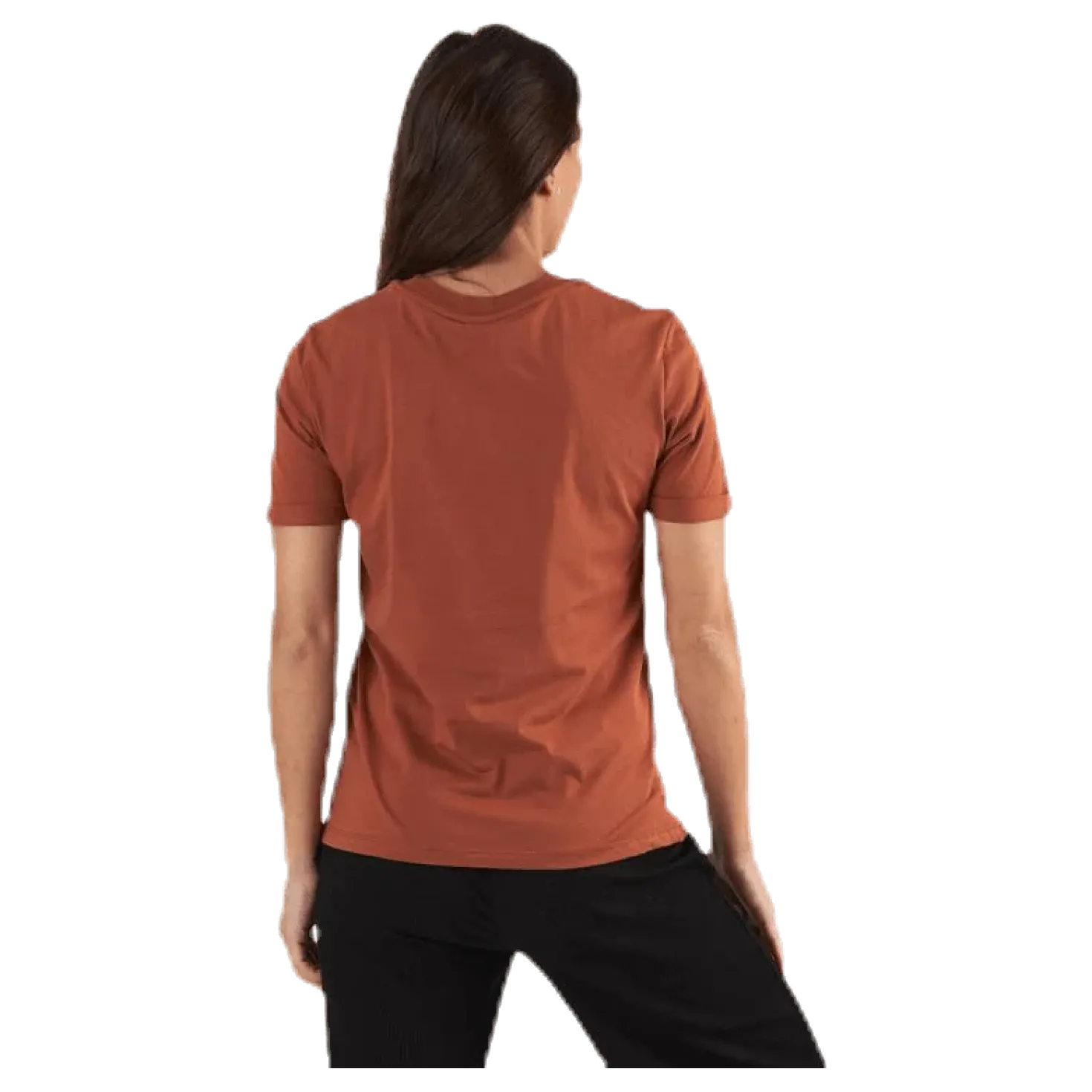 Ria Ss Fold Up Solid Tee Beige