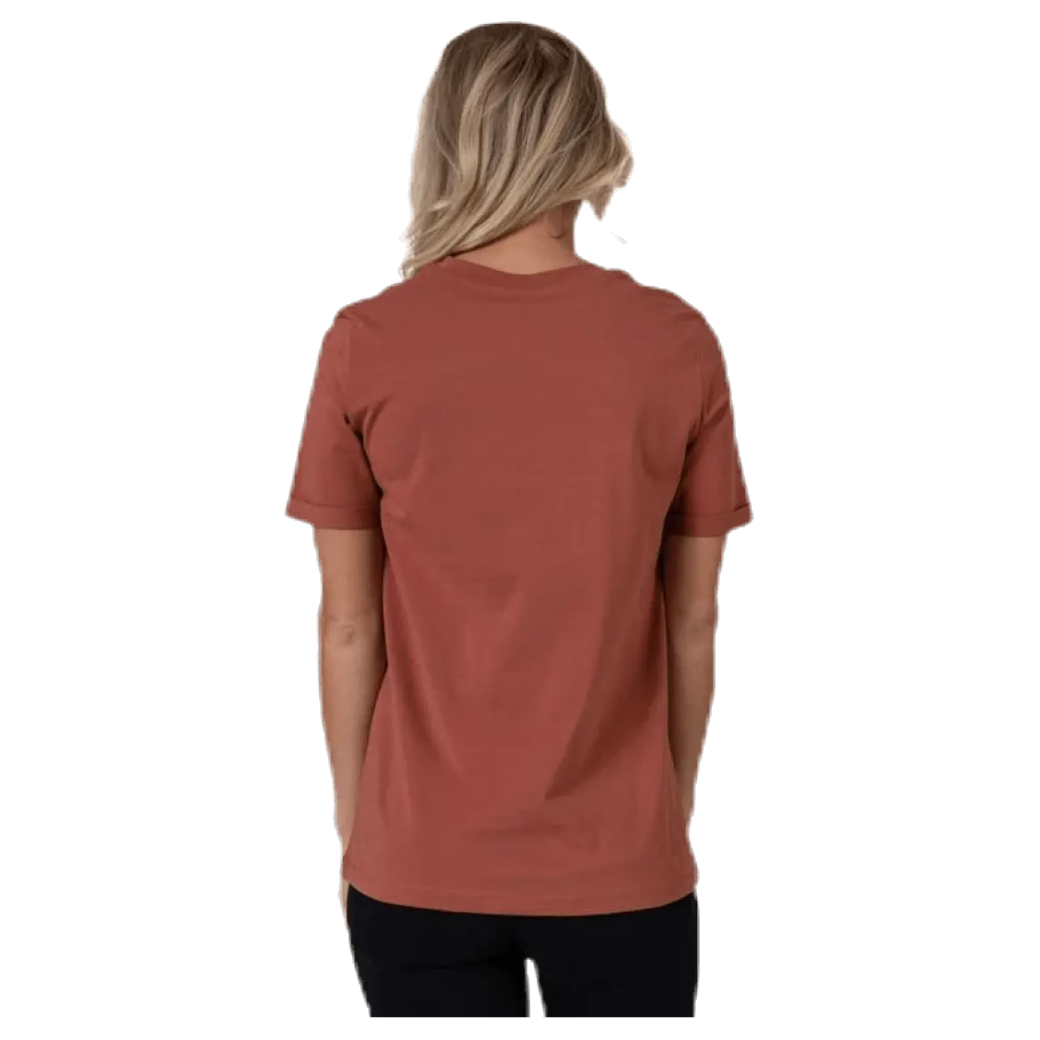 Ria Ss Fold Up Solid Tee Brown