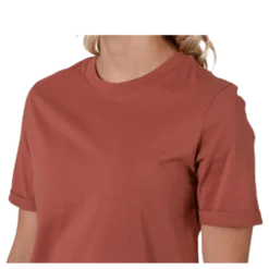 Ria Ss Fold Up Solid Tee Brown