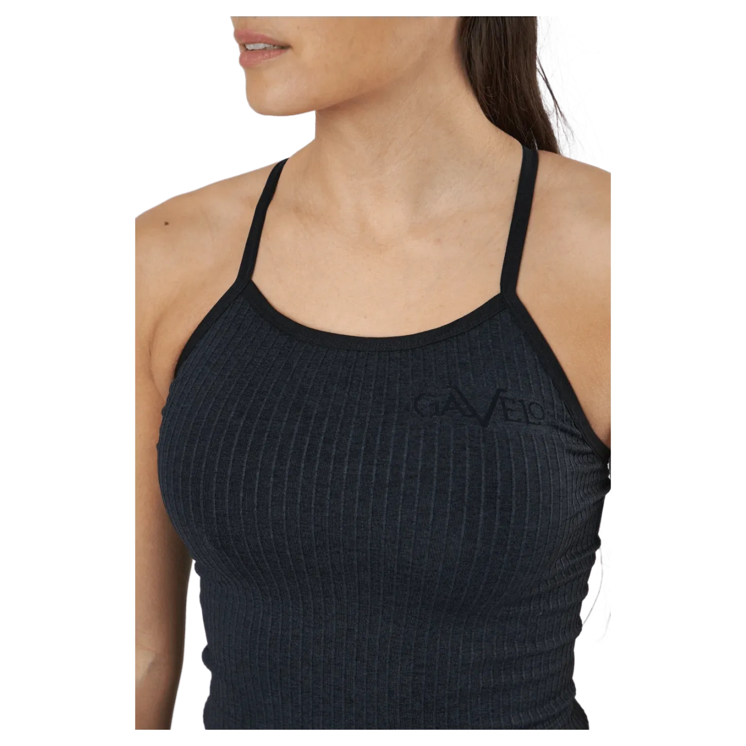 Ribbed Black Sand Melange Seam Black