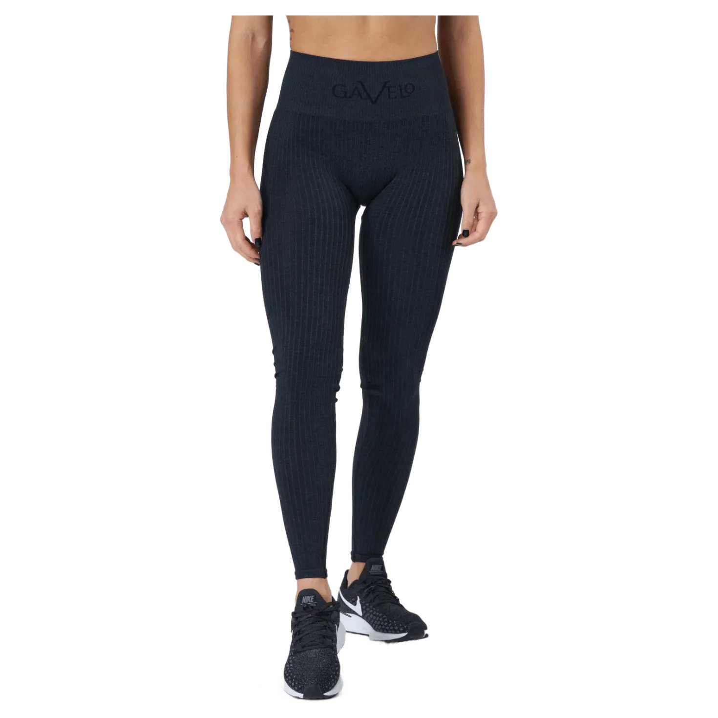 Ribbed Black Sand Melange Seam Black