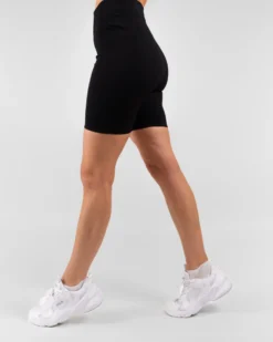 Ribbed Seamless Biker Shorts Black