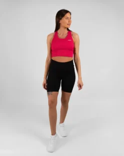 Ribbed Seamless Biker Shorts Black