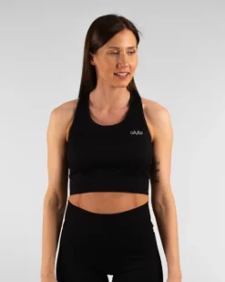 Ribbed Seamless Sport Bra Black