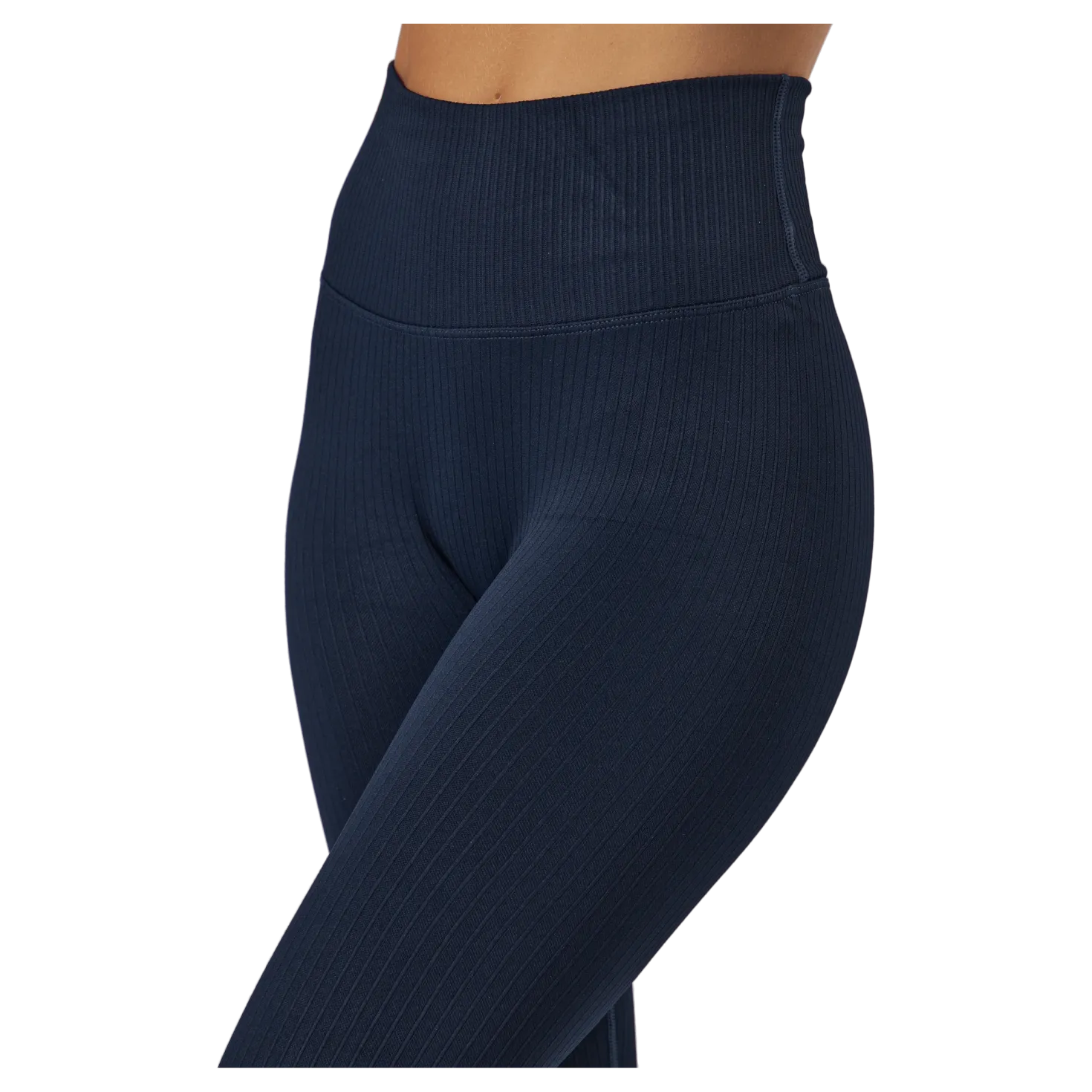 Ribbed Seamless Tights Navy Blue