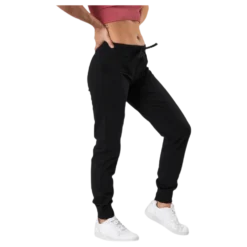 Rib Cuff Pants Svart